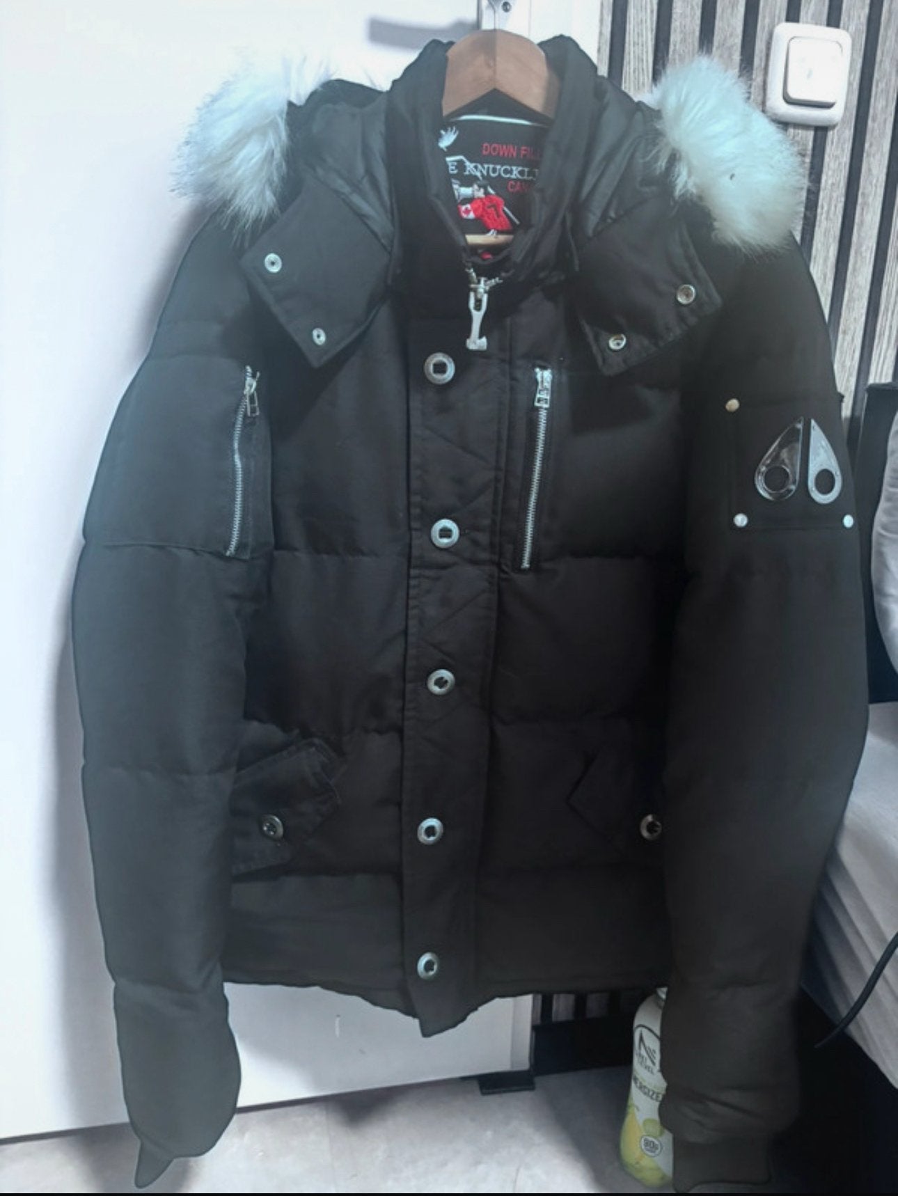 Moose knuckles winterjas, Ophalen, Zo goed als nieuw, Zwart