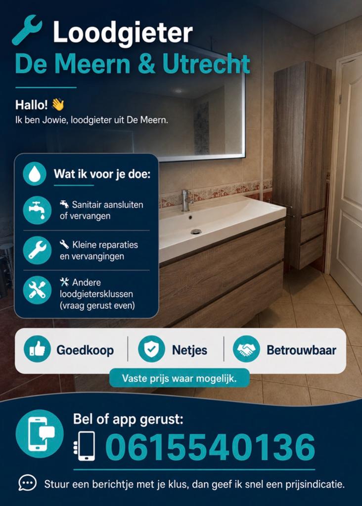 Loodgieter beschikbaar omgeving utrecht!, Onderhoud