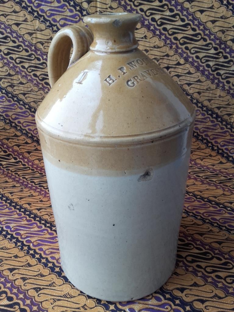 Mooie grote antieke Engelse kruik voor cider 32,5 cm. 1900., Ophalen of Verzenden