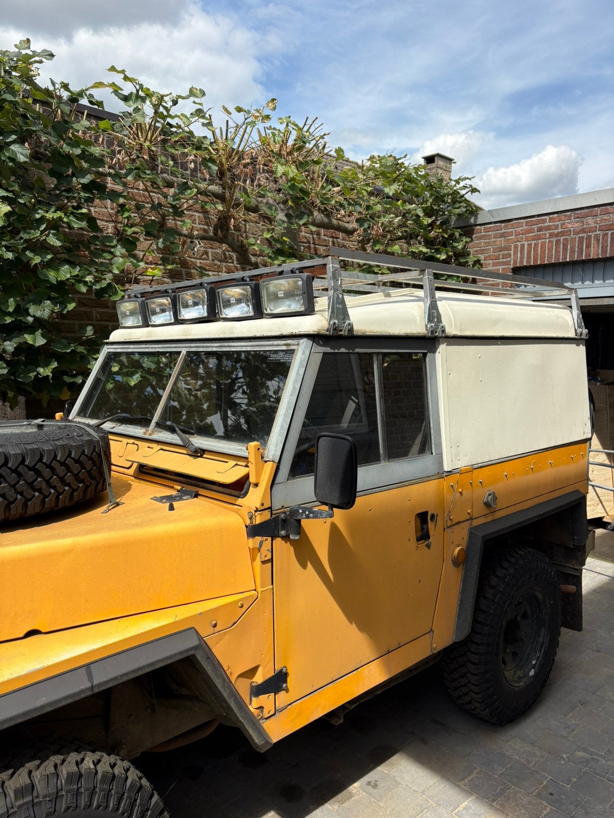 Land Rover Series SWB hardtop, Ophalen, Achterklep, Achter, Gebruikt