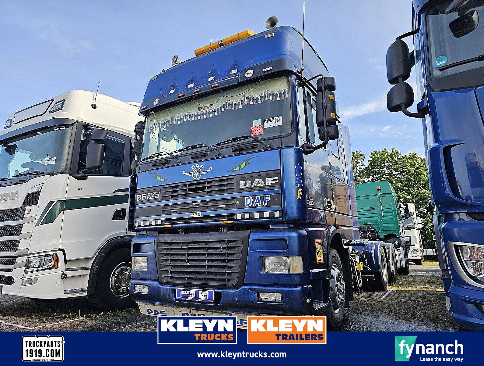 DAF XF 95.380, Euro 2, Blauw, Bedrijf, DAF