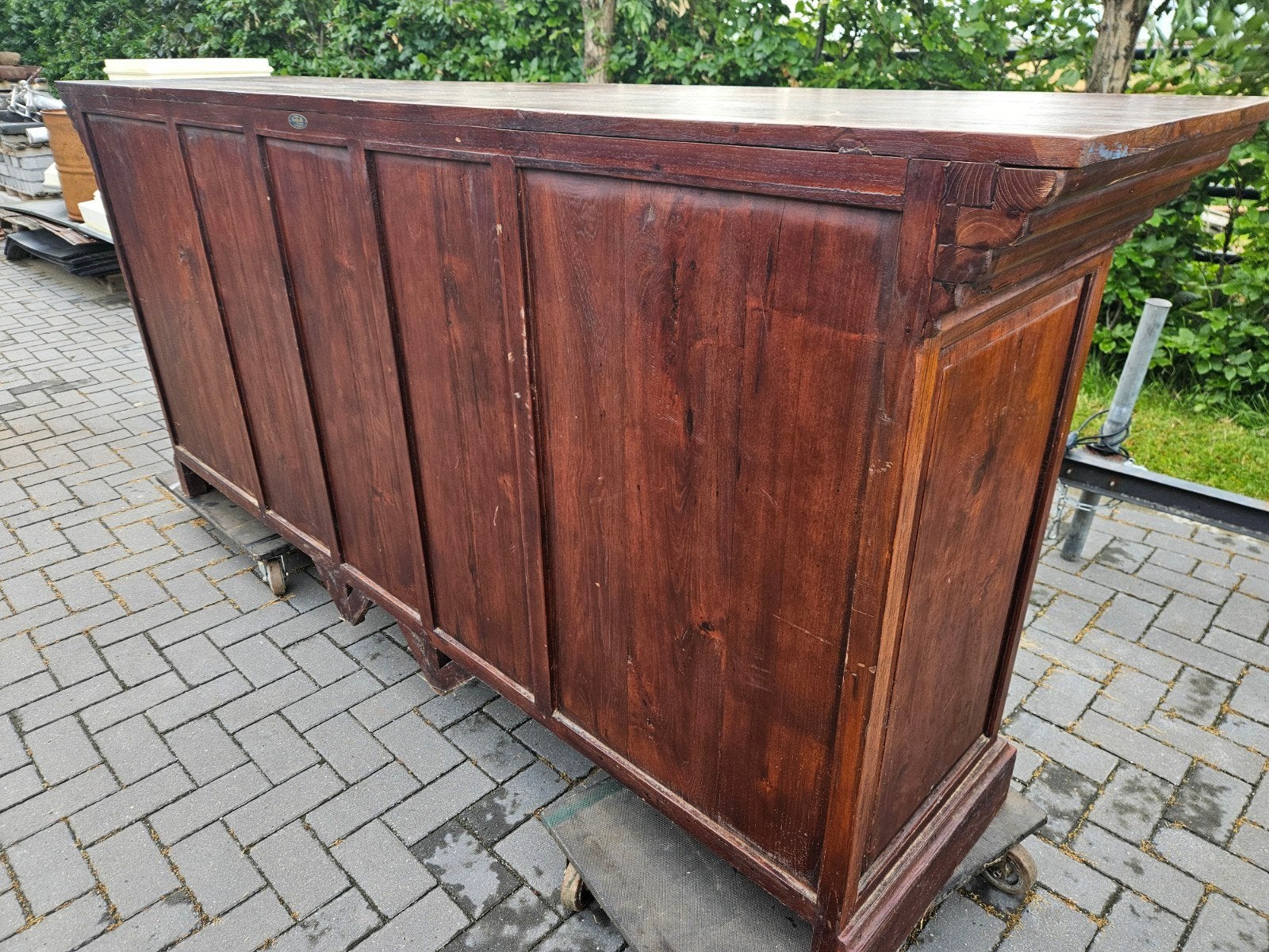 Oude teakhouten dressoir, Ophalen, Gebruikt, 25 tot 50 cm, Teakhout