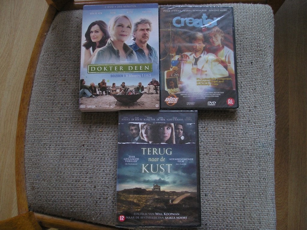 3 DVD'S -Dokter Deem; Creator; Terug naar de kust, Nederlands, Nieuw in verpakking, Vanaf 12 jaar, Thriller