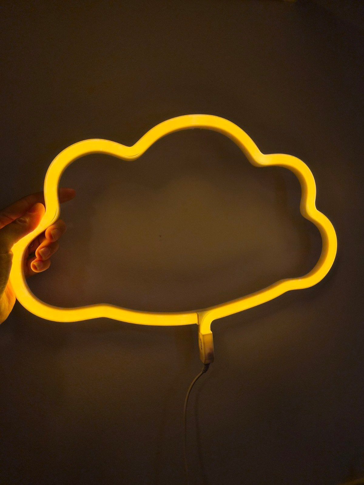 A Little Lovely Company Neon Wolk Lamp - Geel, Overige merken, Kunststof, Geel, Zo goed als nieuw