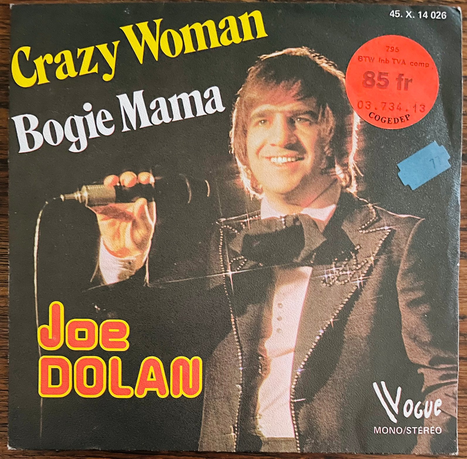 Crazy Woman van Joe Dolan uit 1975, Pop, 7 inch, Ophalen of Verzenden, Zo goed als nieuw