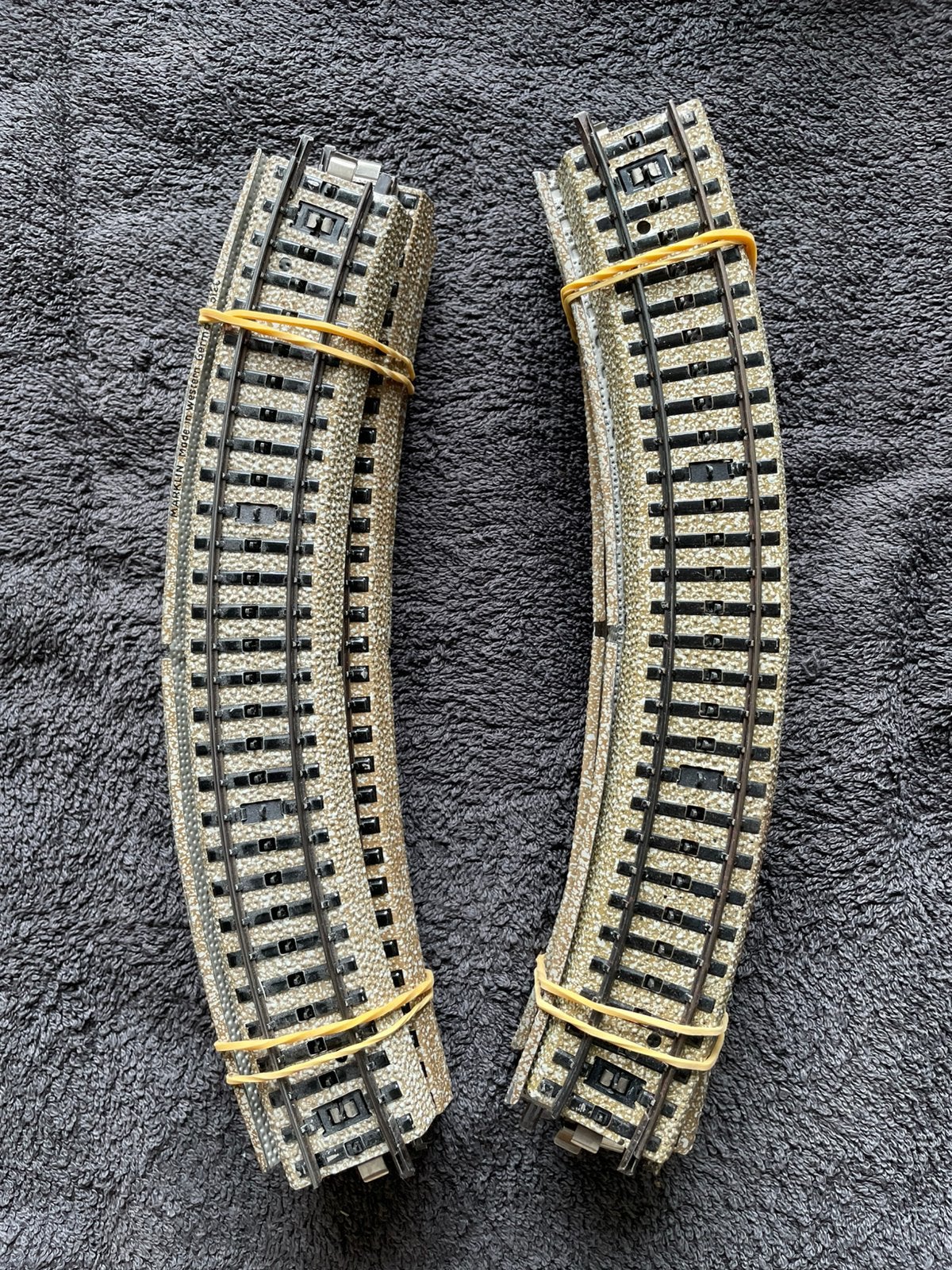 Te koop: 152 Marklin rails met handwissels., Wisselstroom, Gebruikt, Verzenden, Rails