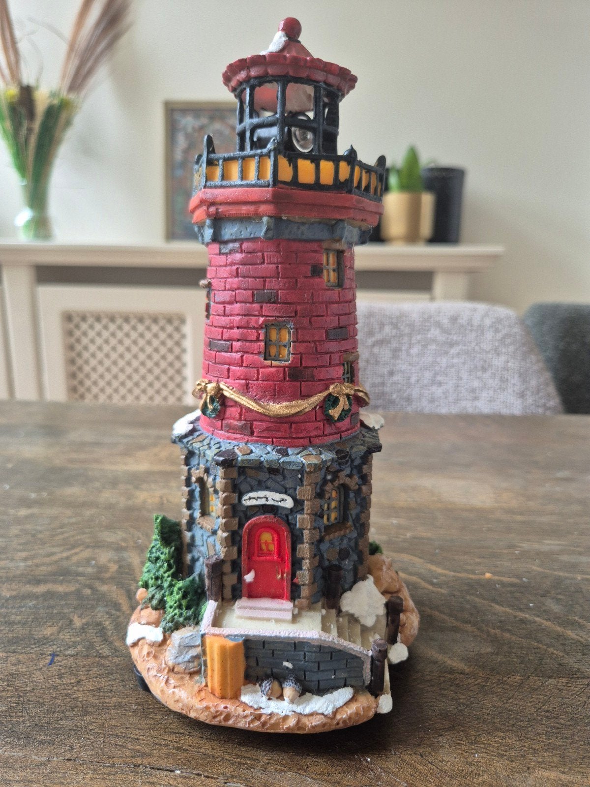 kersttafereel - vuurtoren, Ophalen, Gebruikt
