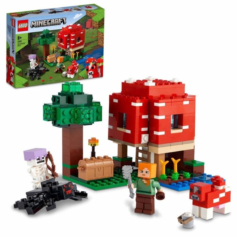 LEGO Minecraft - The Mushroom House 21179, Gebruikt, Minecraft, Lego, Ophalen of Verzenden