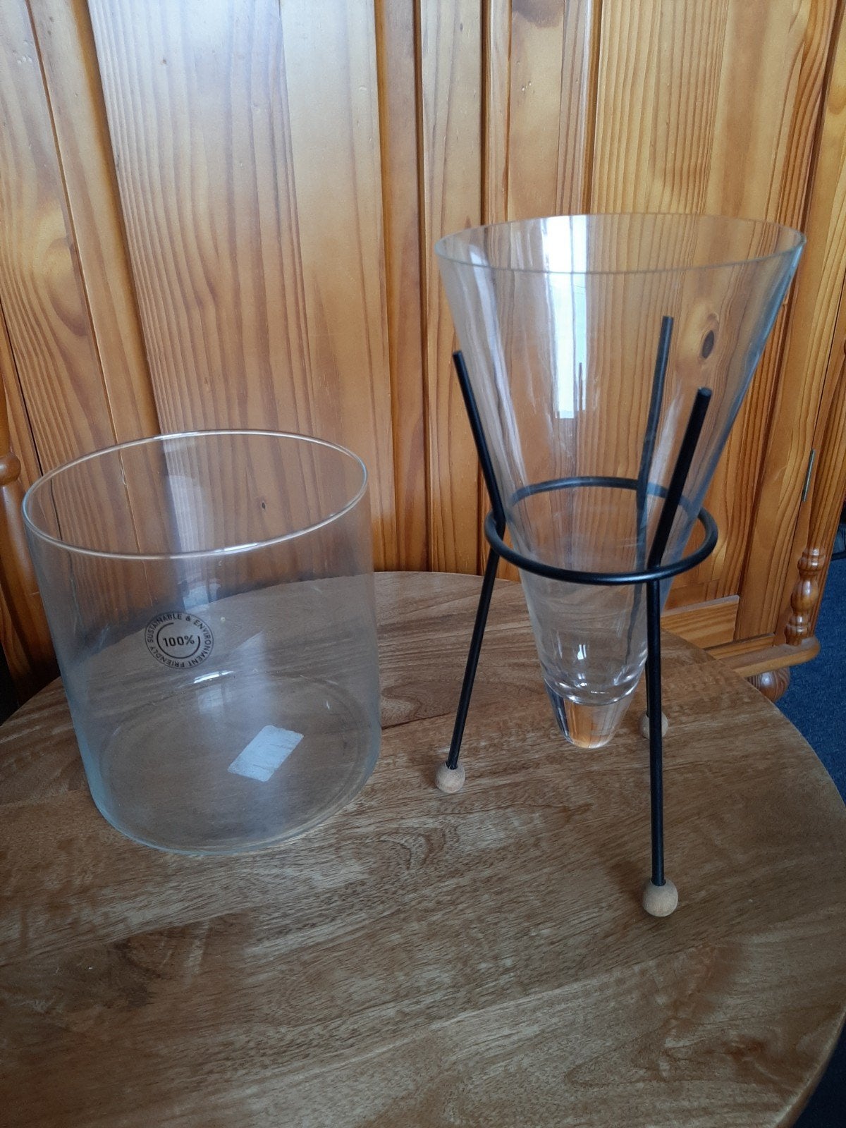 Glazen vazen, Ophalen, Zo goed als nieuw, Transparant, Glas