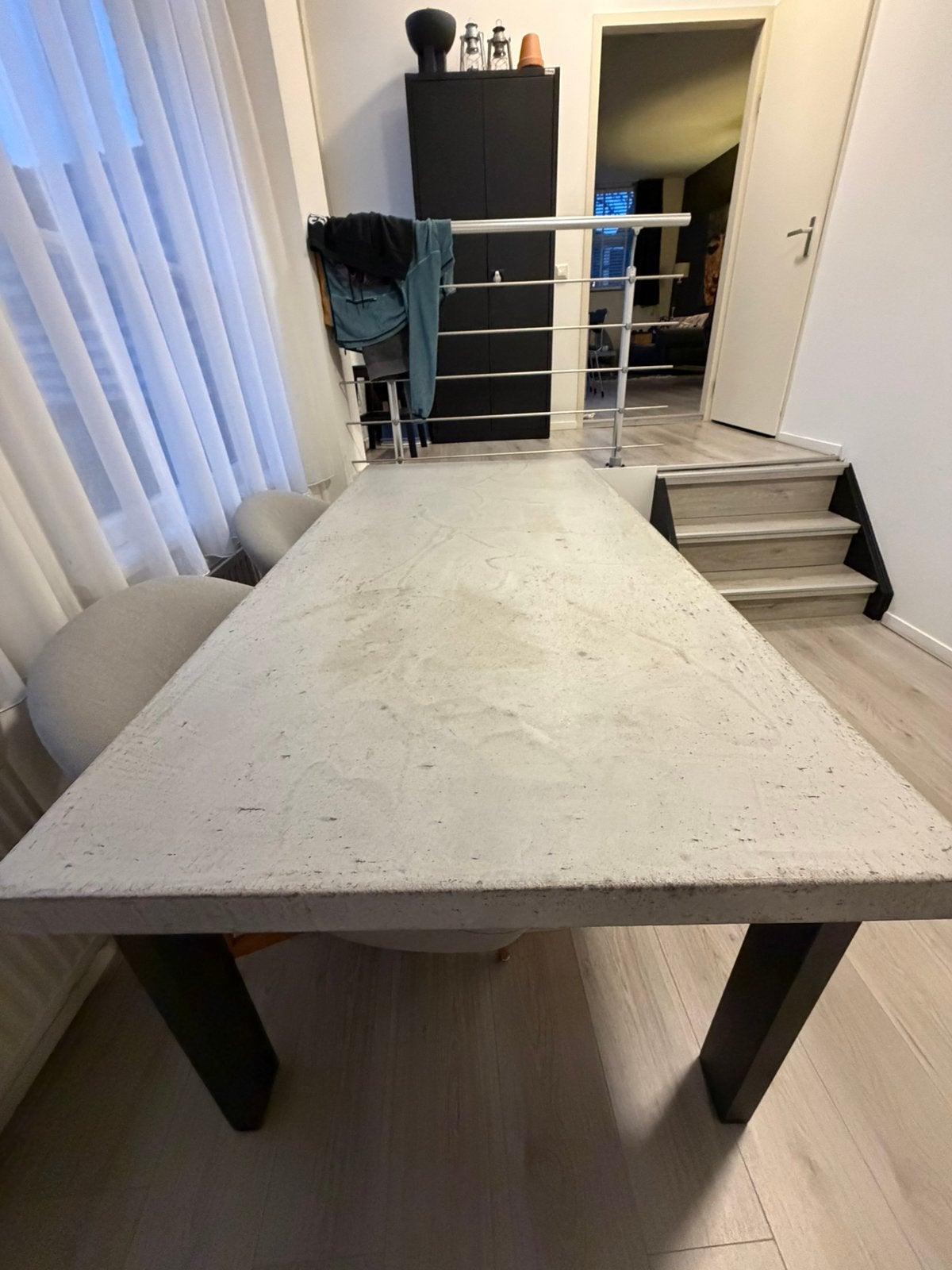 Xooon eettafel, Huis en Inrichting, Tafels | Eettafels, Ophalen, Gebruikt, Betonlook, 50 tot 100 cm