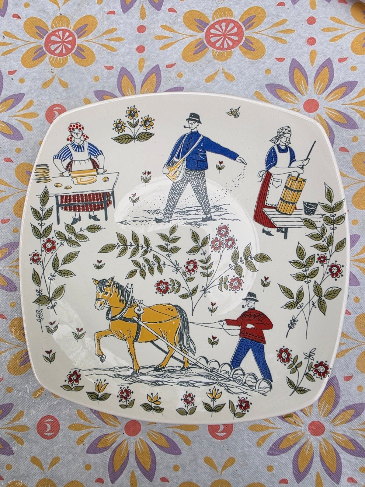 figgjo flint Norge schaal puntgaaf! vintage, Ophalen of Verzenden, Keramiek, Vintage, Schaal of Schalen