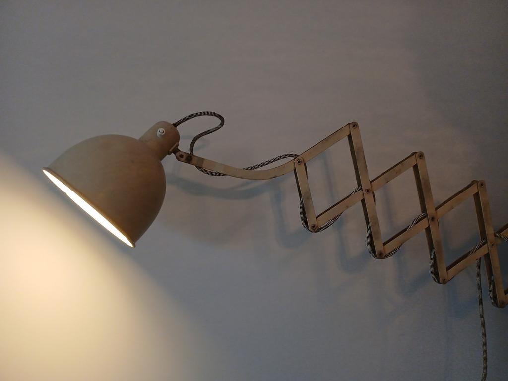 Belmag Zürich harmonicalamp schaarlamp, Ophalen of Verzenden, Gebruikt, Metaal, Vintage design retro belmag Zürich bauhaus