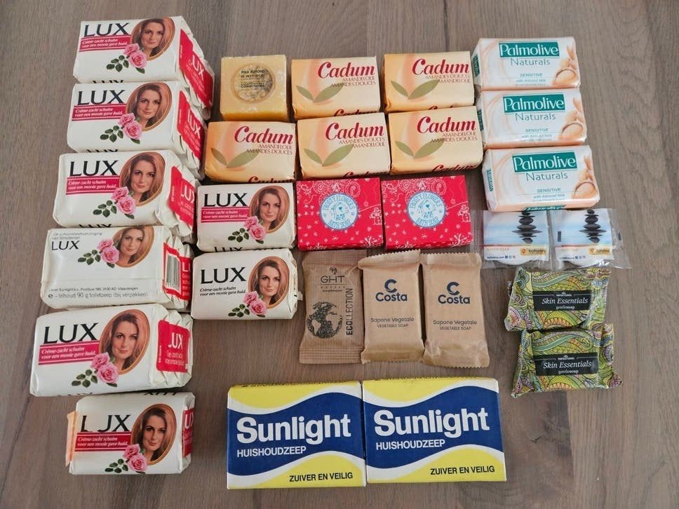 Grote partij diverse zeepblokken - Lux,Palmolive enz., Ophalen of Verzenden, Nieuw, Bad & Douche