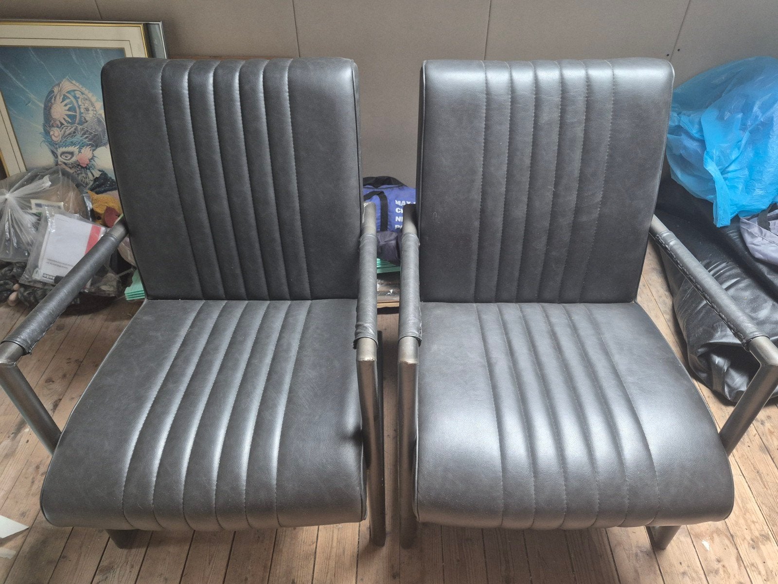2 mooie fauteuils zgan, Huis en Inrichting, Stoelen, Ophalen, Zo goed als nieuw, Grijs, Twee