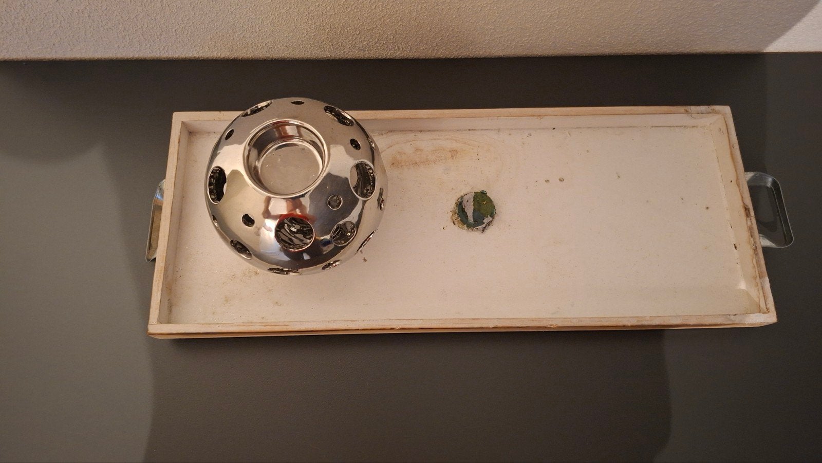 Decoratief plateau voor kerststukjes of kaarsen, Huis en Inrichting, Hout, Gebruikt, Ophalen of Verzenden, Landelijk