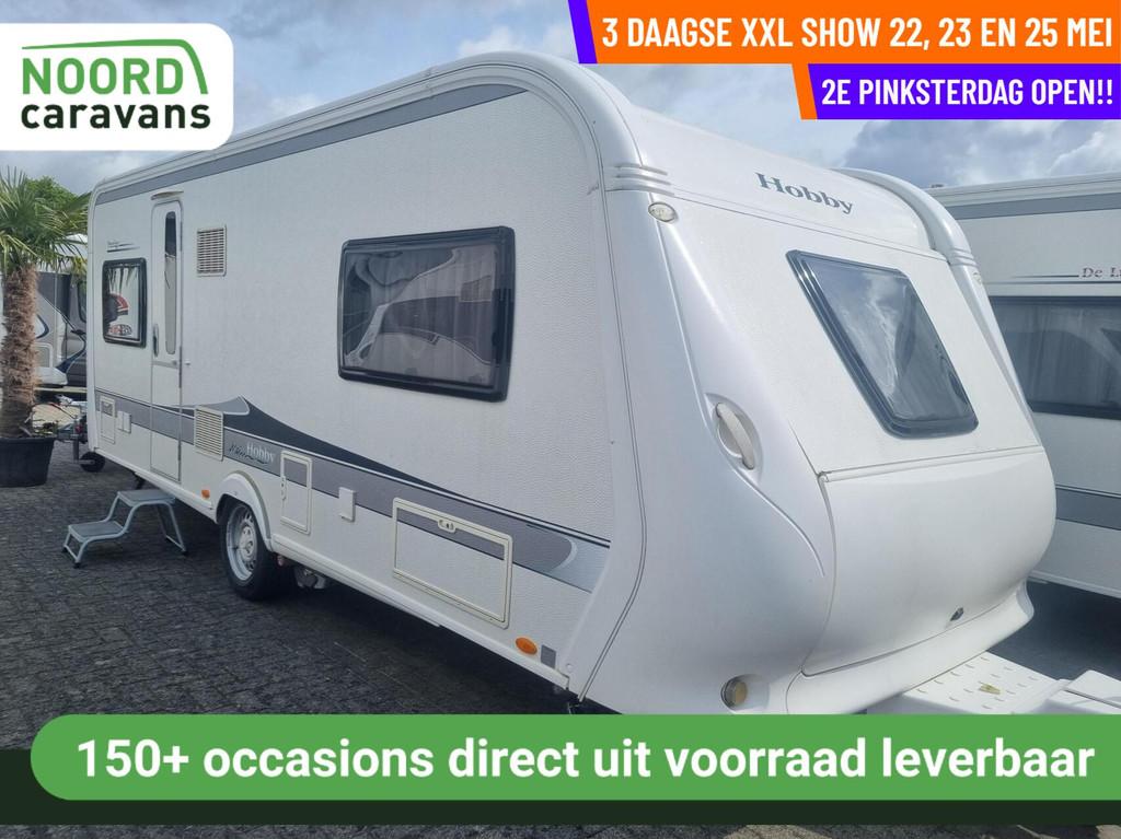 Hobby - 2DE PINKSTERDAG OPEN, RUIM 200 CARAVANS., Caravans en Kamperen, Caravans, Mover, Rondzit, Hobby, 7 tot 8 meter