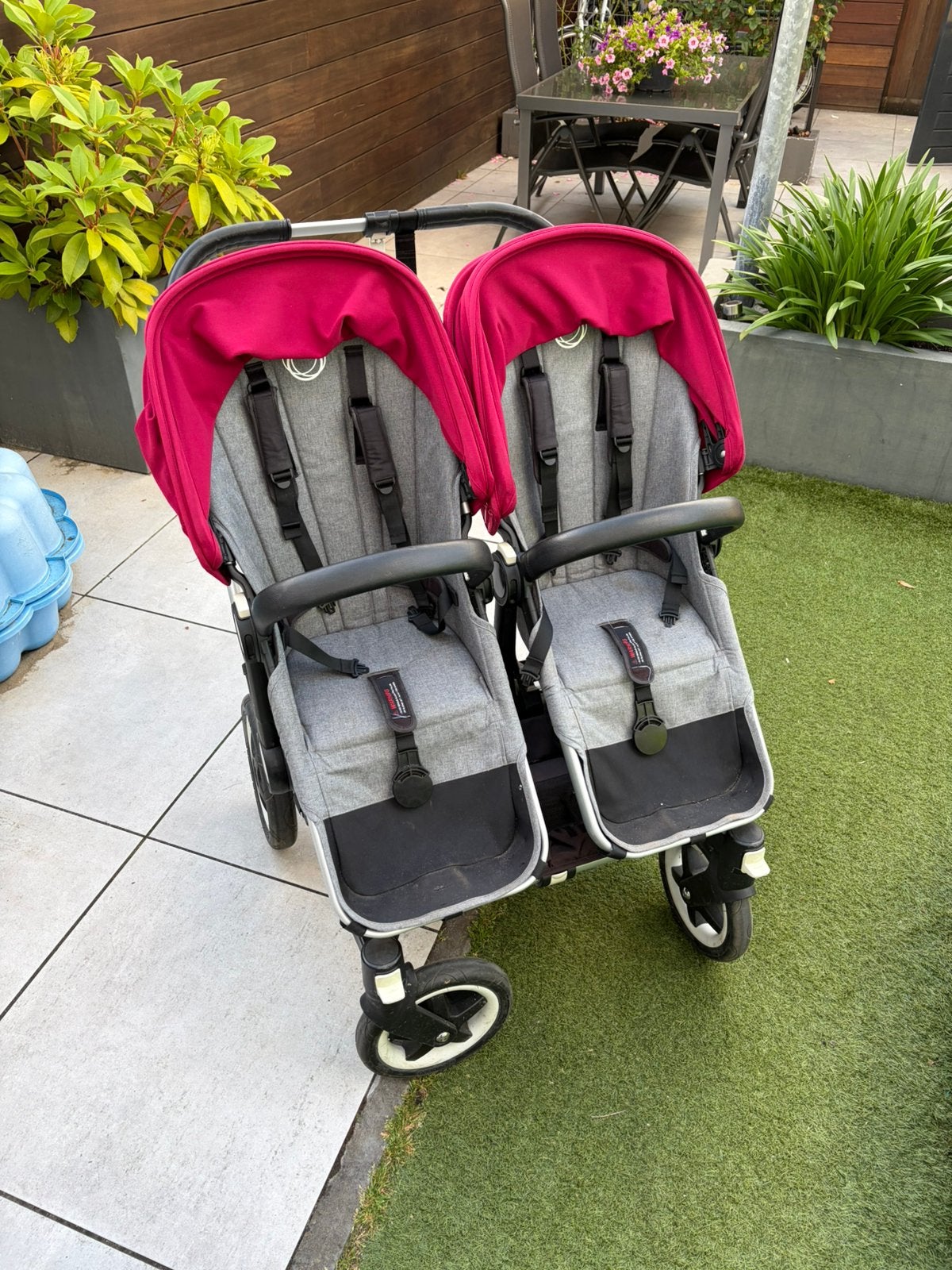 Zeer complete Bugaboo duo kinderwagen, Gebruikt, Ophalen, Kinderwagen, Duowagen