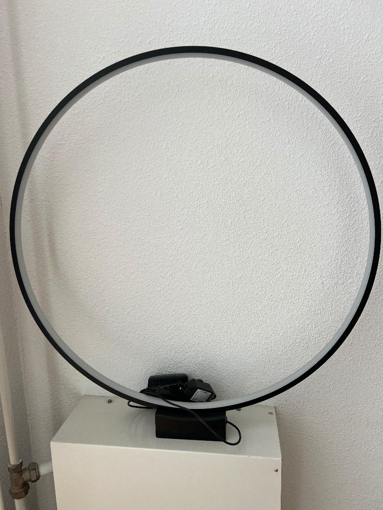 Tafellamp, zwart, 60cm doorsnede, Ophalen, 50 tot 75 cm, Zo goed als nieuw, Modern