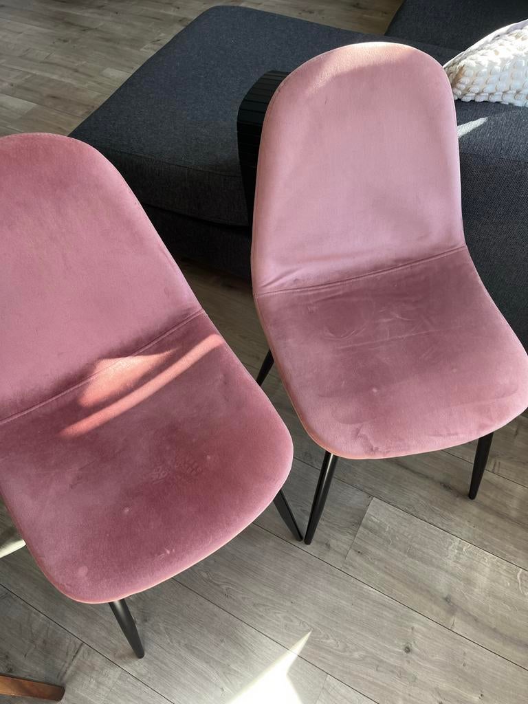 Roze stoel - 1 van de 2 kiezen, Ophalen, Gebruikt, Overige kleuren, Eén