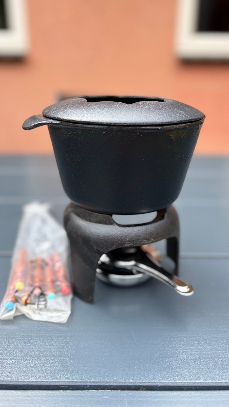 Gietijzeren fondueset, nieuw, Witgoed en Apparatuur, Ophalen, Nieuw, Brander, Fondueset