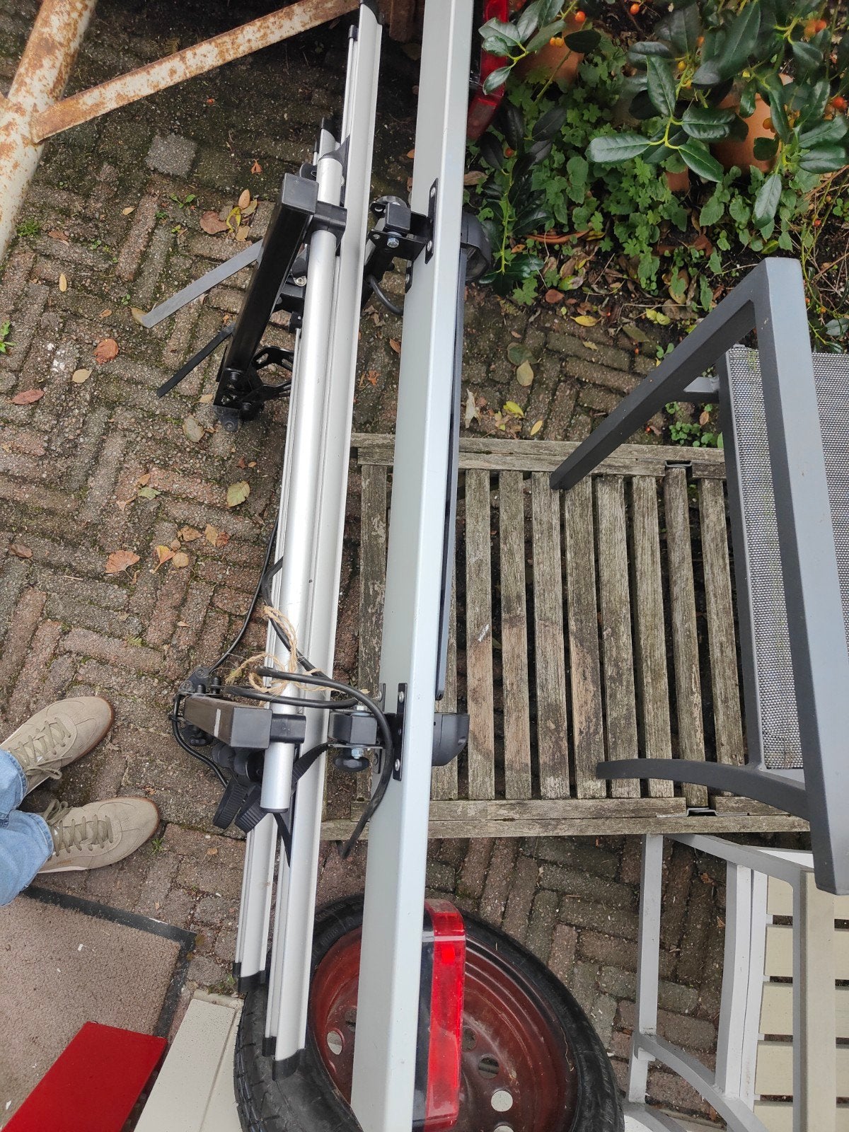 Gebruikte camper/ bus drager voor 2 fietsen, Gebruikt, Brede banden, 2 fietsen, Achterklepdrager