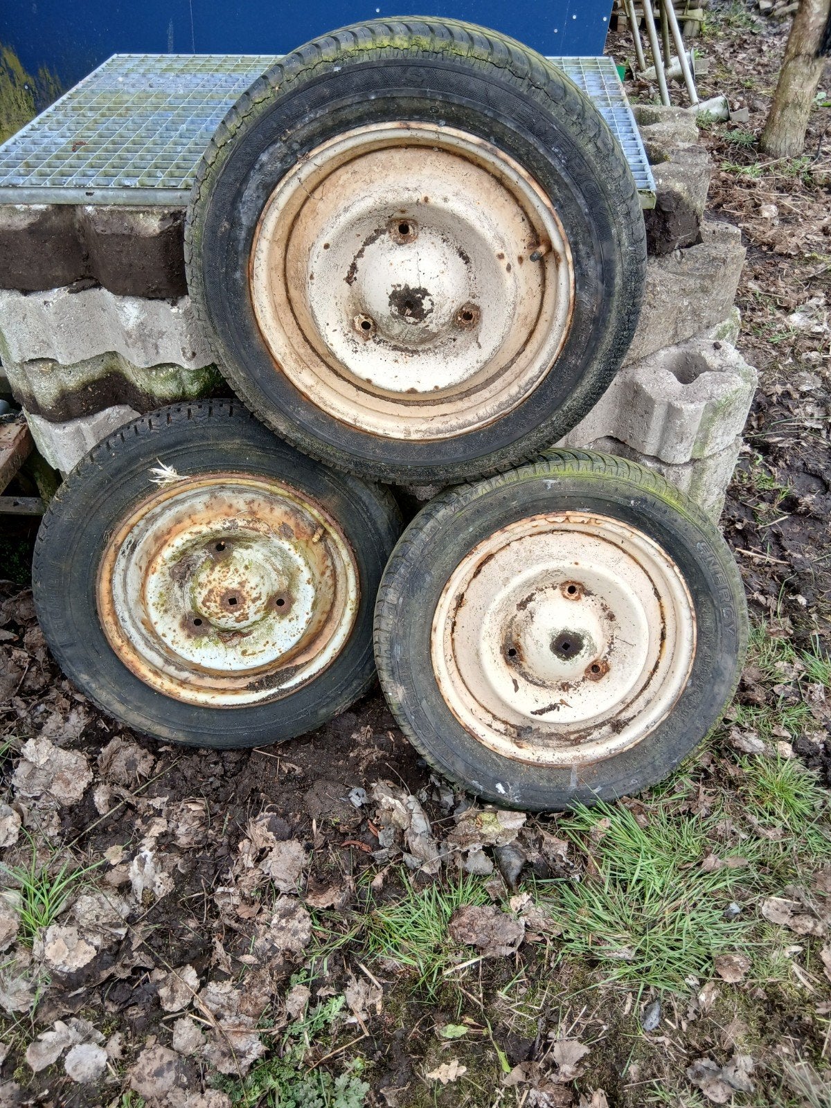 Gebruikte velgen met banden, Ophalen, Gebruikt