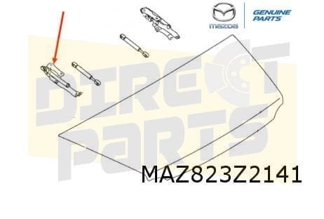 Mazda MX-5 achterklepscharnier Links (hard top) (ND) (4/15-), -, Nieuw, Ophalen of Verzenden, Mazda