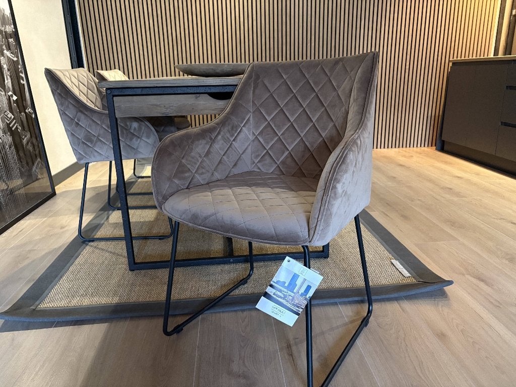 Riviera Maison Frisco Drive armchair 5383001 Nieuw! 2 stuks!, Nieuw, Ophalen of Verzenden, Metaal, Grijs