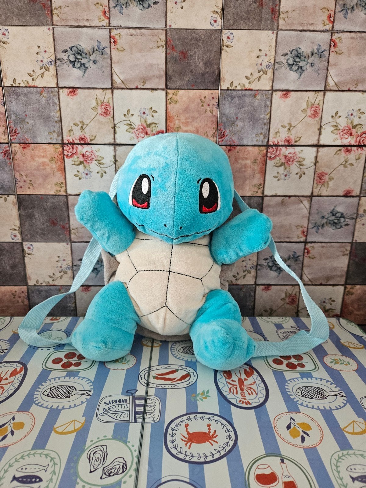 Squirtle Pokémon knuffel rugzak, Gebruikt, Overige typen, Blauw, Ophalen of Verzenden