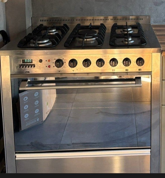 ETNA Vrijstaand Gasfornuis met Oven - RVS, Ophalen, 60 cm of meer, Zo goed als nieuw, Gas