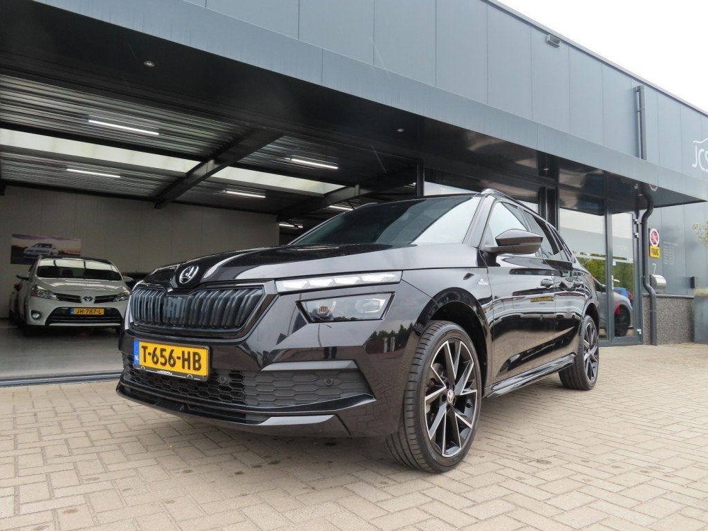 Skoda KAMIQ 1.0 TSI DSG Monte Carlo Ecc Pano Led 2x Pdc Trek, Auto's, 1160 kg, Lane Keeping Assist, Gebruikt, Euro 6
