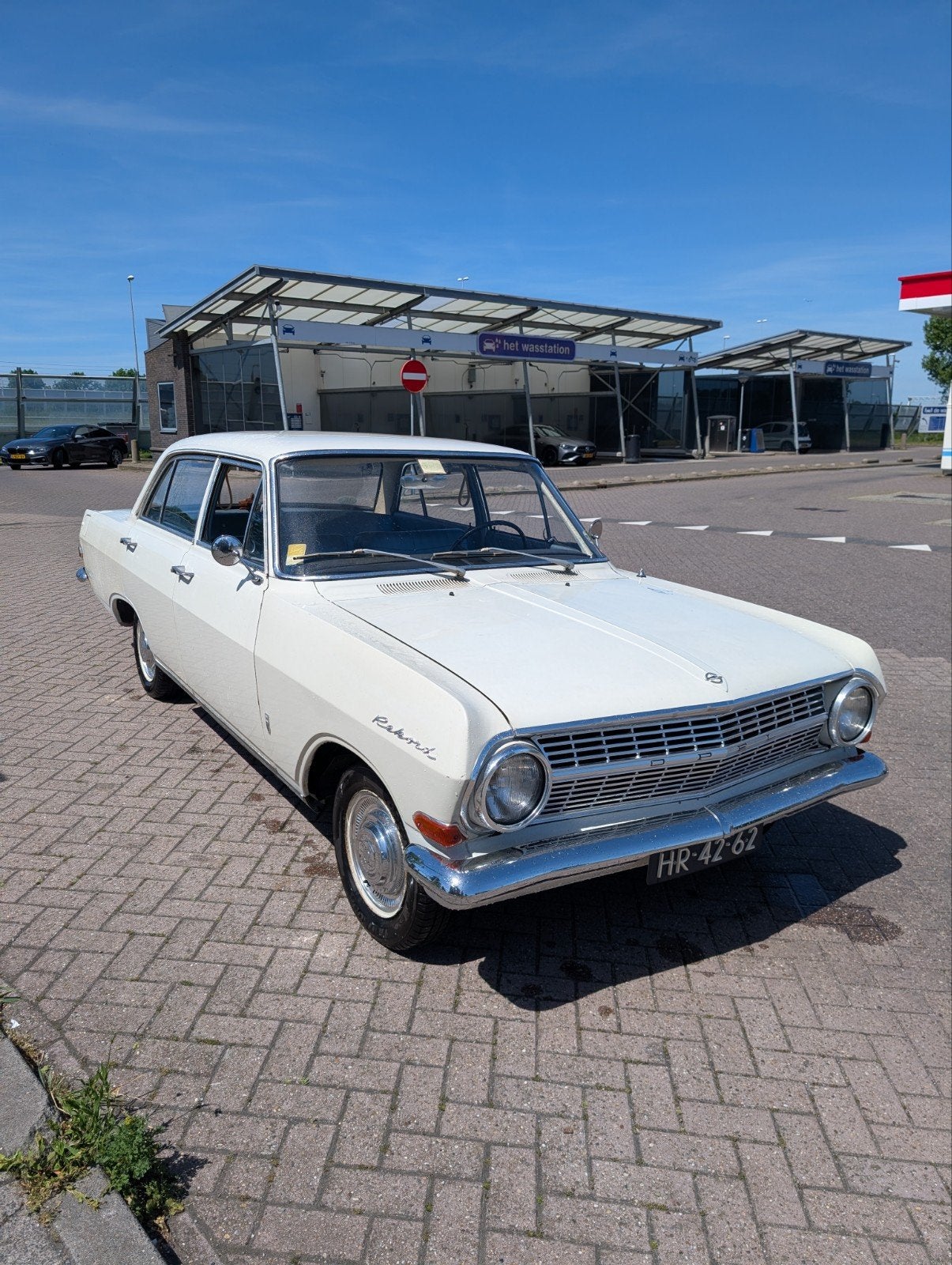 Opel Rekord A vier deurs sedan 1964, Auto's, Oldtimers, Achterwielaandrijving, Wit, Particulier, 75 pk