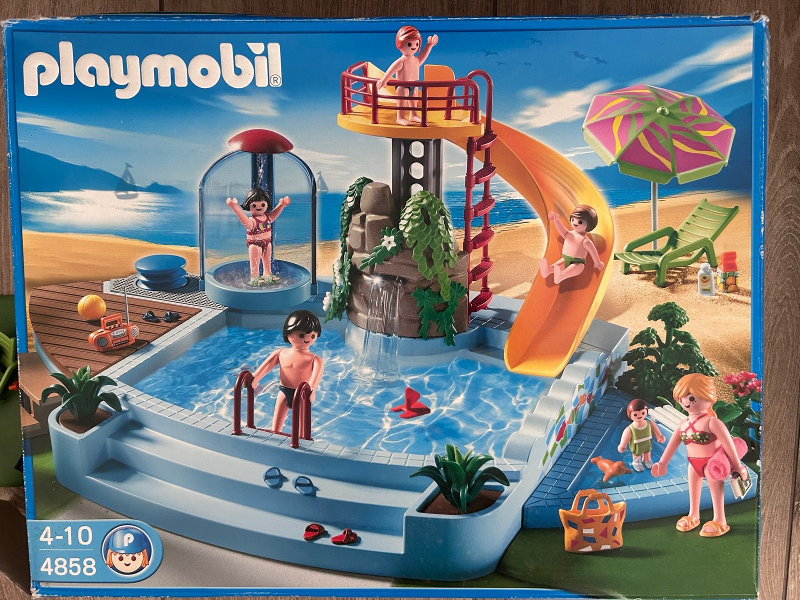 Playmobil Zwembad met Glijbaan - Zomerplezier 4858, Complete set, Overige typen, Ophalen of Verzenden, Summer fun