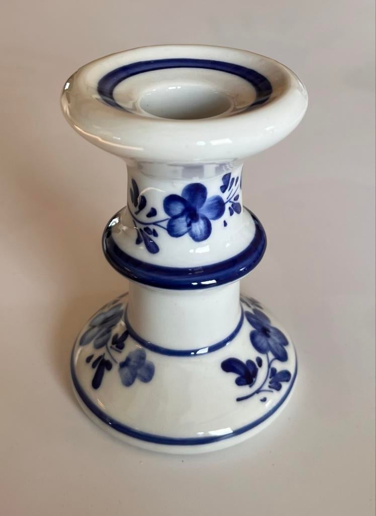 Kleine Delfts blauwe kandelaar, Overige materialen, Blauw, Ophalen of Verzenden, Zo goed als nieuw