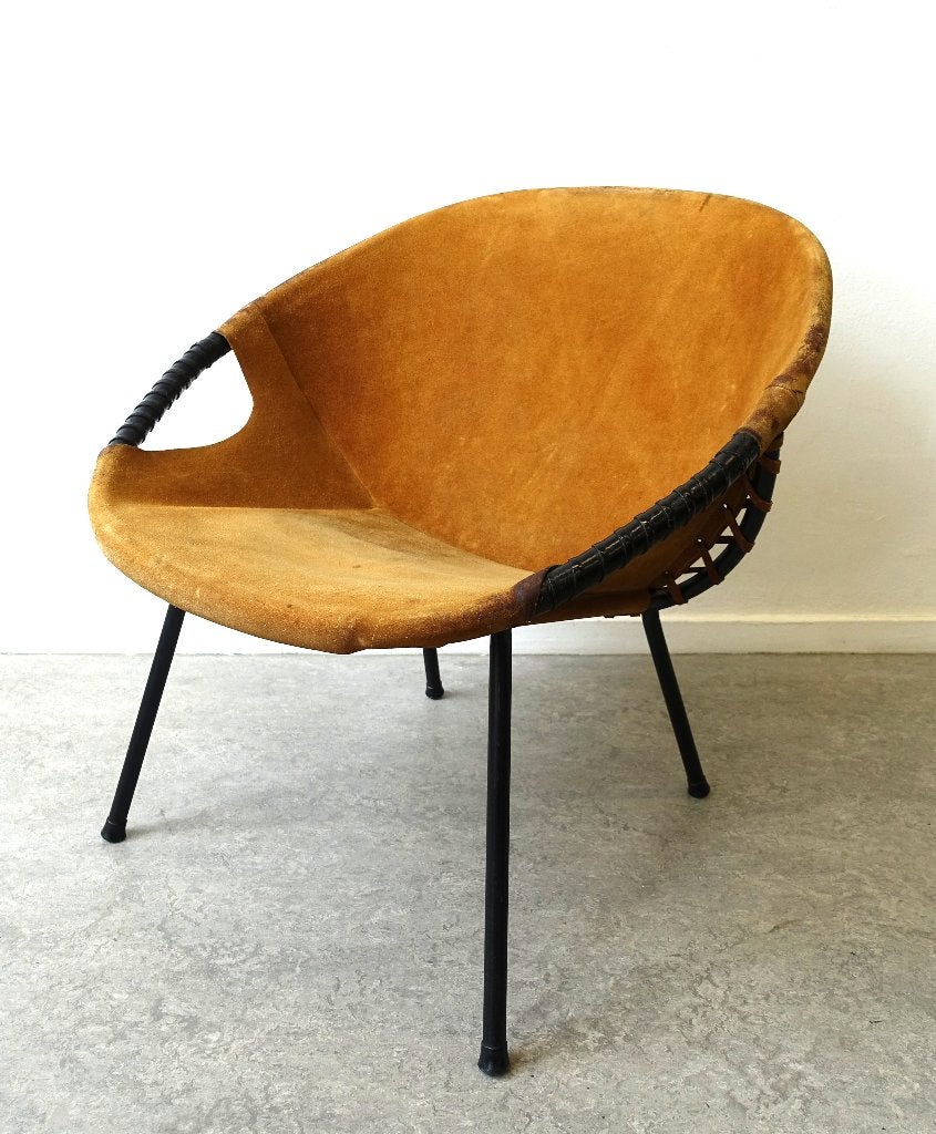 Vintage Balloonchair Lusch Erzeugnis ballonstoel fauteuil, Huis en Inrichting, Fauteuils, Ophalen, Gebruikt, 75 tot 100 cm, 50 tot 75 cm
