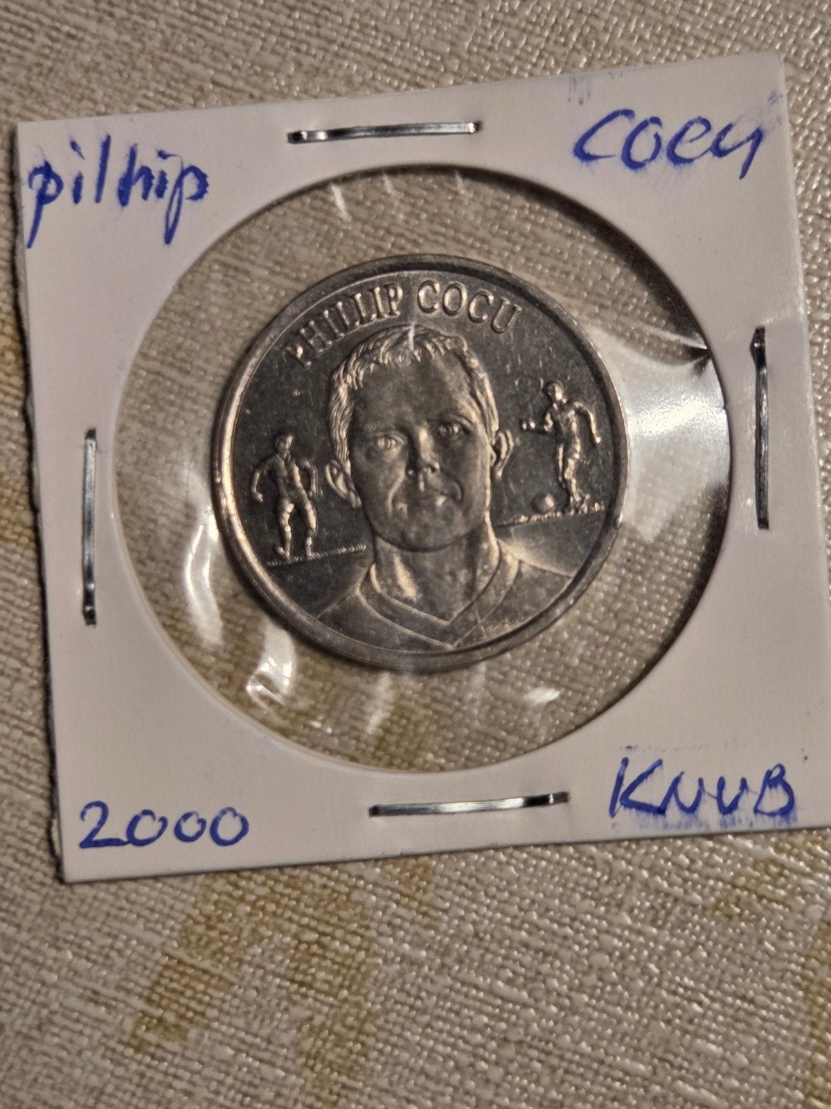 Philip Cocu KNVB Oranje 2000 munt, Ophalen of Verzenden, Koningin Beatrix, Overige waardes, Losse munt