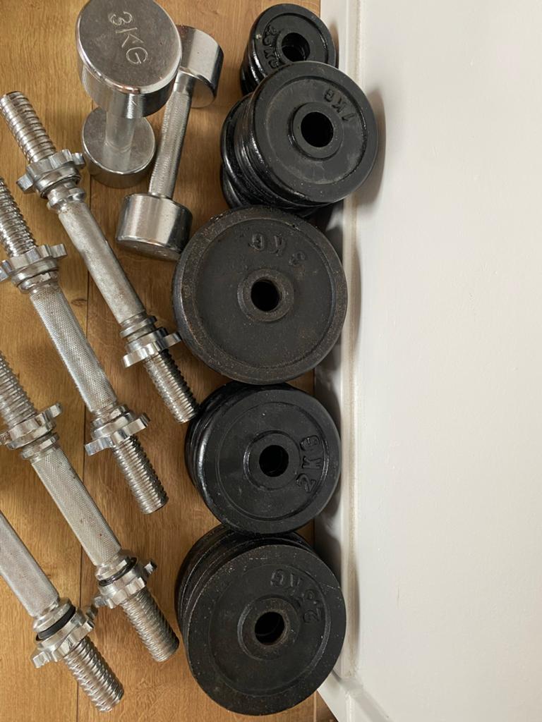 Gewichten en Halters voor Krachttraining, Sport en Fitness, Ophalen, Gebruikt, Armen, Dumbbell