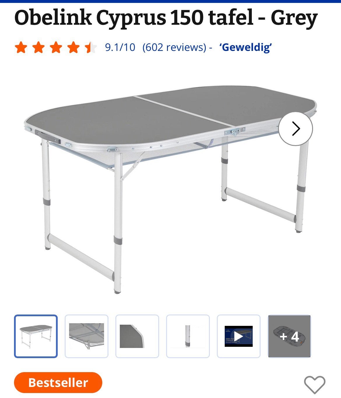 Camping tafel ( nieuw ), Caravans en Kamperen, Kampeermeubelen, Ophalen, Nieuw, Campingtafel