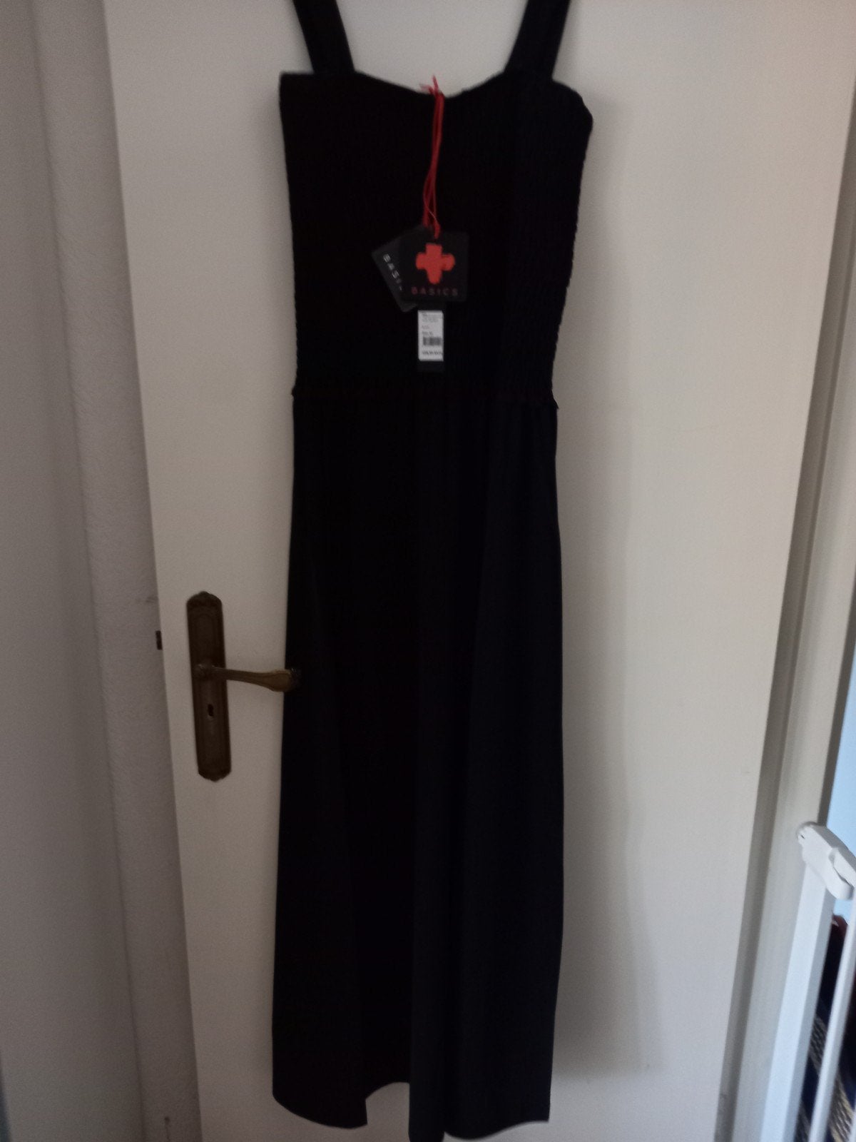 Strapless jurk maat 44.plus basics .zwart., Kleding | Dames, Grote Maten, Ophalen of Verzenden, Zo goed als nieuw, Zwart, Jurk