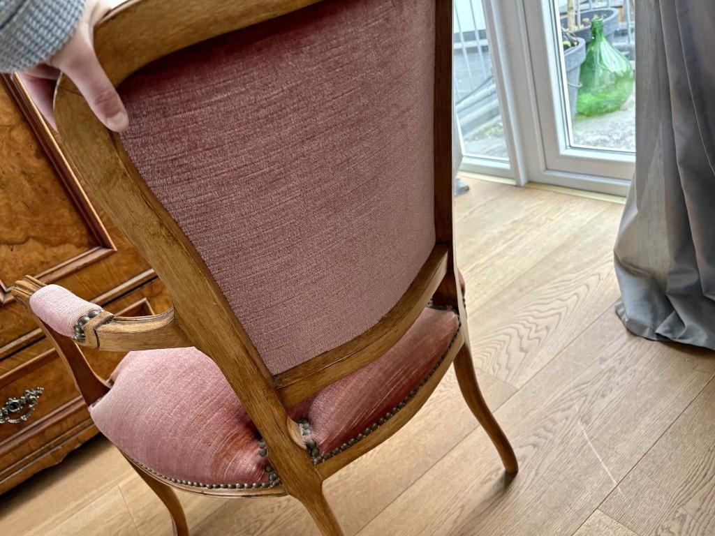 Franse Fauteuil Louis XV Oudroze - Gekocht in Wassenaar, Ophalen