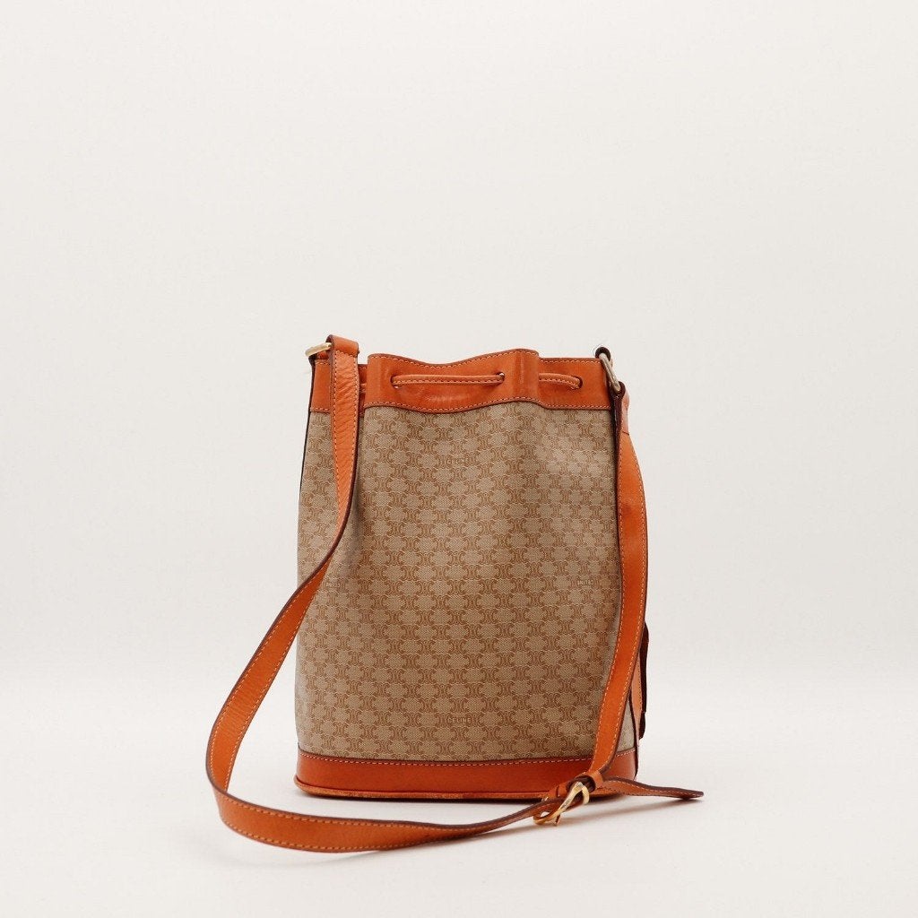 Celine Macadam van Céline 22x28x11 cm bucket tas, Verzenden, Gebruikt, Zwart, Overige typen