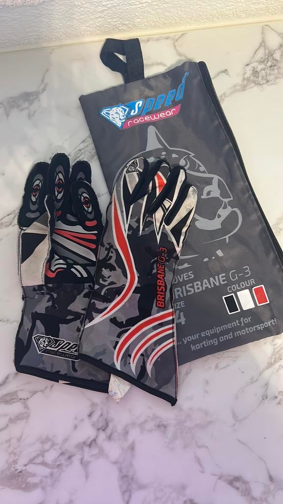Kart handschoenen maat 4 Speed Racewear, Ophalen of Verzenden, Gebruikt, Kart