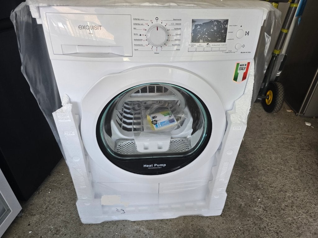 Nieuwe 9 kg A++ warmtepompdroger met schoenenmand duits mod, Witgoed en Apparatuur, Anti-kreukfase, Overige typen, 8 tot 10 kg