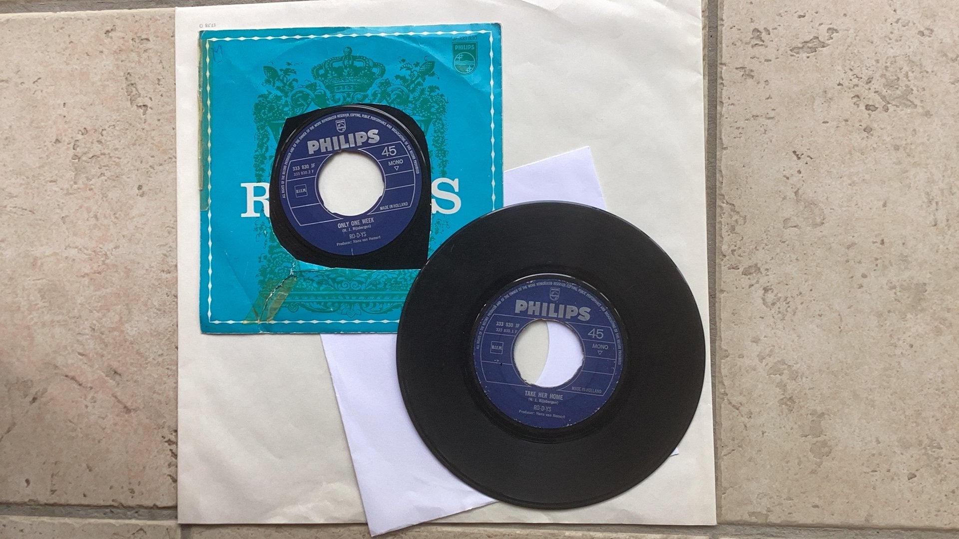 Singles Rodys - Take her home / Only one week, Ophalen of Verzenden, Gebruikt, 7 inch, Pop