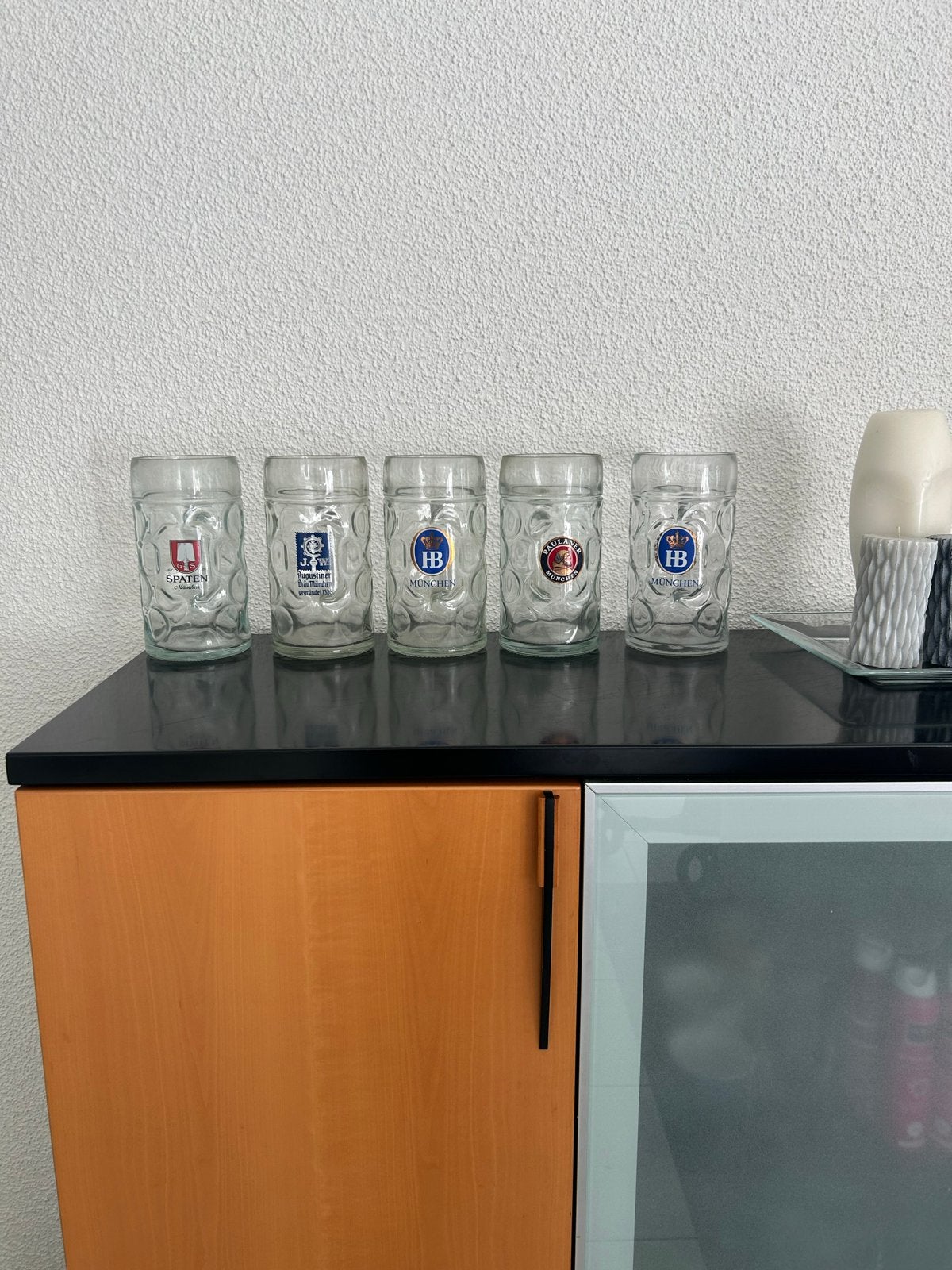 Bierpullen en glazen - Oktoberfest collectie, Glas of Glazen, Gebruikt, Verzenden, Vintage