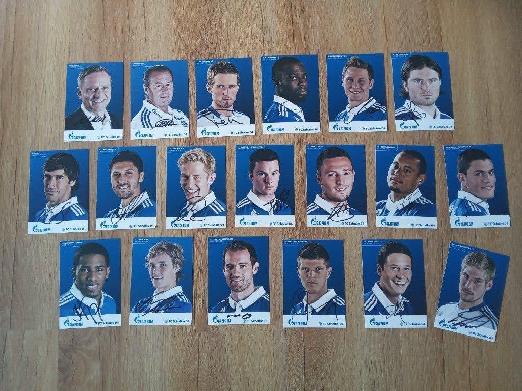 Gesigneerde 2011-2012 spelerskaarten van Schalke 04, Ophalen of Verzenden, Nieuw, Buitenlandse clubs, Spelerskaart