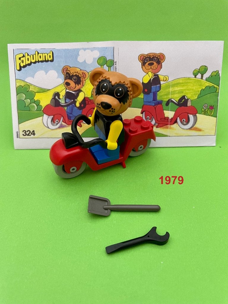 Lego Fabuland 324 / 3605 Ricky Racoon op scooter, Overige thema's, Lego, Ophalen of Verzenden, Zo goed als nieuw