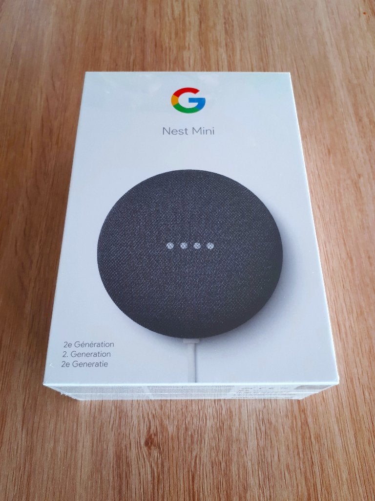 Google Nest Mini in plastic seal