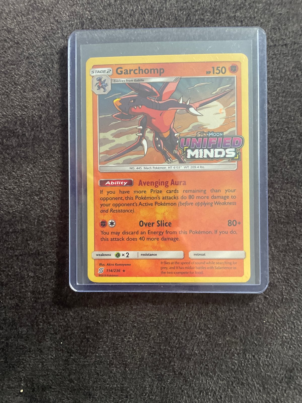 Garchomp Pokémon kaart - Sun & Moon Unified Minds, Hobby en Vrije tijd, Verzamelkaartspellen | Pokémon, Ophalen of Verzenden, Zo goed als nieuw