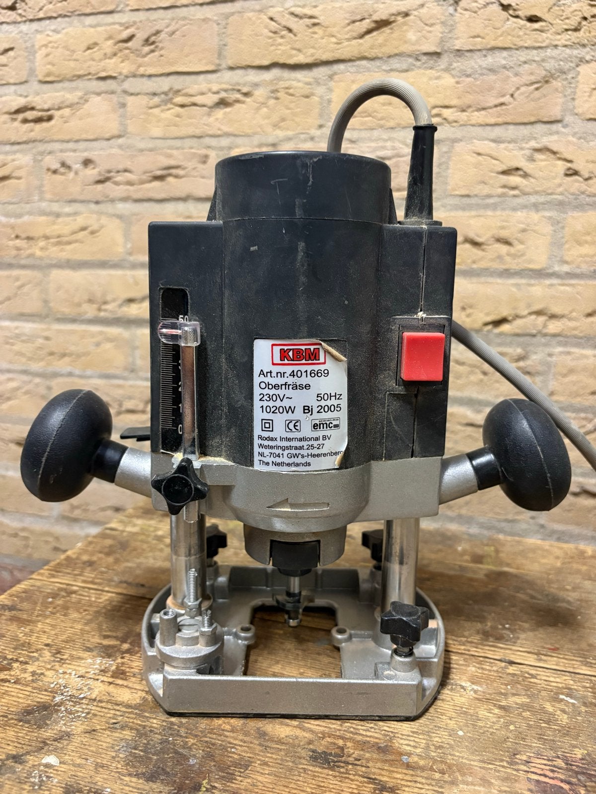 KBM Bovenfrees 1020W - Krachtige Freesmachine, Ophalen of Verzenden, Gebruikt, Elektrisch, Bovenfrees
